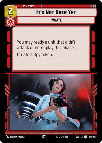 It's Not Over Yet 177/264 Secrets of Power Star Wars card