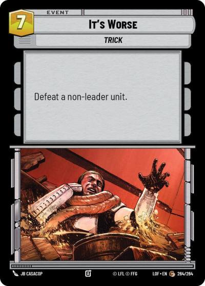 It's Worse 264/264 Legends of the Force Star Wars card