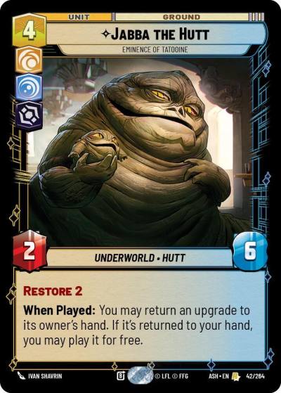 Jabba the Hutt - Eminence of Tatooine 42/264 Ashes of the Empire Star Wars card