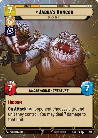 Jabba's Rancor - Snack Time! (Hyperspace) 480 A Lawless Time Star Wars card