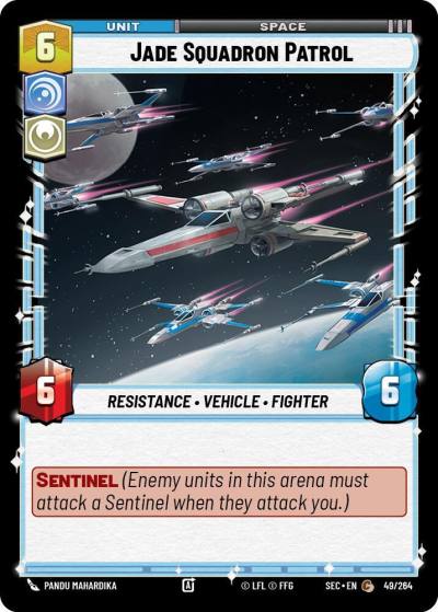 Jade Squadron Patrol 49/264 Secrets of Power Star Wars card