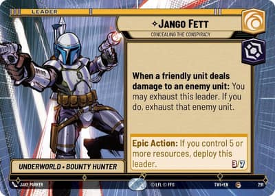 Jango Fett - Concealing the Conspiracy (Hyperspace) 291 Twilight of the Republic Star Wars card