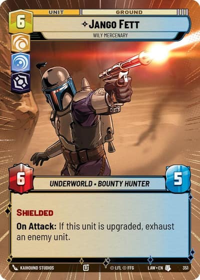 Jango Fett - Wily Mercenary (Hyperspace) 351 A Lawless Time Star Wars card