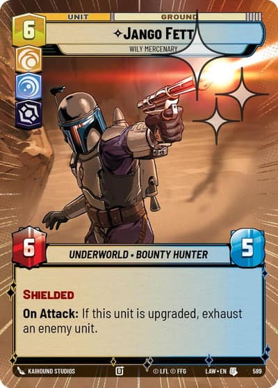 Jango Fett - Wily Mercenary (Hyperspace Foil) 589 A Lawless Time Star Wars card