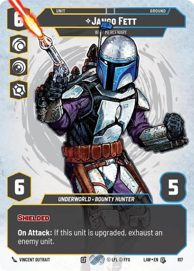 Jango Fett - Wily Mercenary (Prestige) 817 A Lawless Time Star Wars card