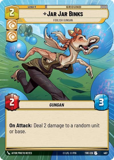 Jar Jar Binks - Foolish Gungan (Hyperspace) 467 Twilight of the Republic Star Wars card