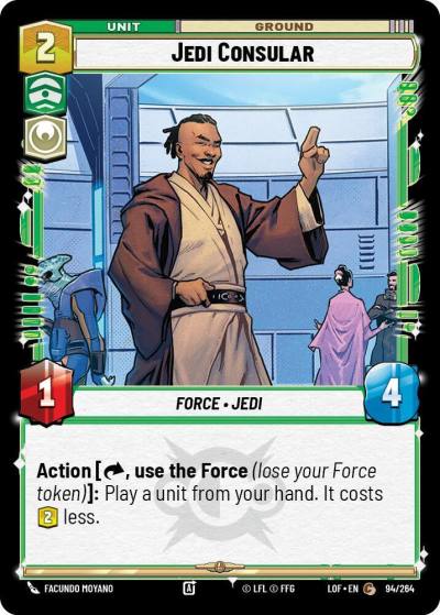 Jedi Consular 094/264 Legends of the Force Star Wars card