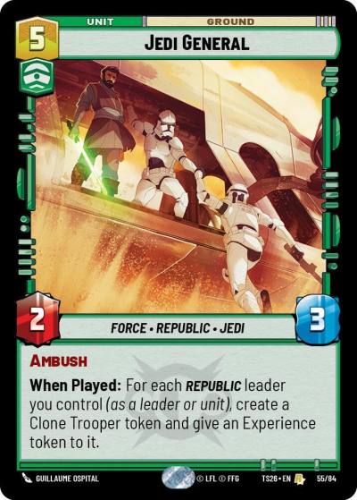 Jedi General 55/84 Twin Suns Star Wars card