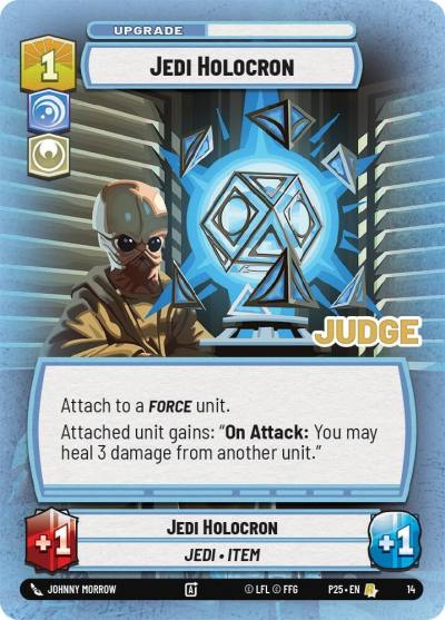 Jedi Holocron 14 Judge Promos Star Wars card