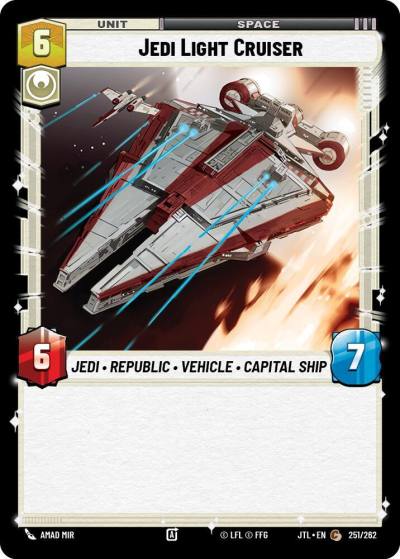 Jedi Light Cruiser 251/262 Jump to Lightspeed Star Wars card