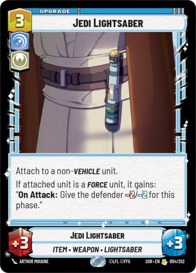 Jedi Lightsaber 054/252 Spark of Rebellion Star Wars card