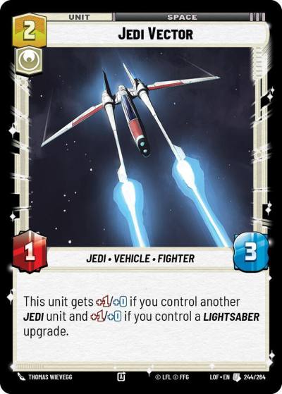 Jedi Vector 244/264 Legends of the Force Star Wars card