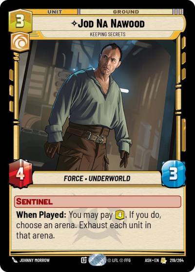 Jod Na Nawood - Keeping Secrets 219/264 Ashes of the Empire Star Wars card