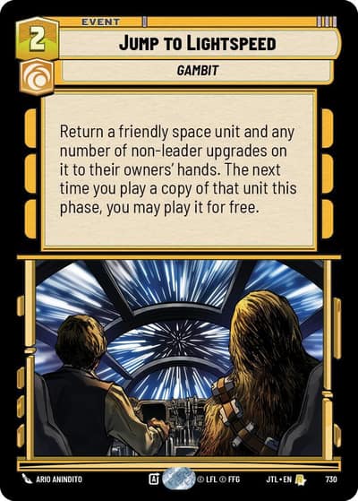 Jump to Lightspeed (Foil) 730 Jump to Lightspeed Star Wars card