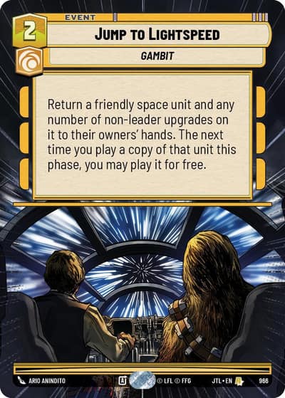 Jump to Lightspeed (Hyperspace Foil) 966 Jump to Lightspeed Star Wars card