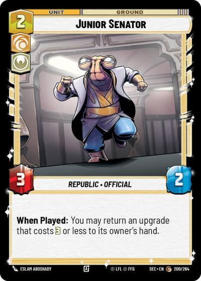 Junior Senator 200/264 Secrets of Power Star Wars card