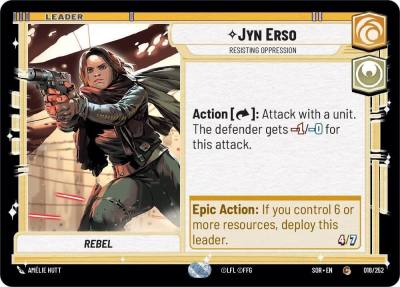 Jyn Erso - Resisting Oppression 018/252 Spark of Rebellion Star Wars card