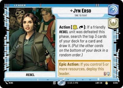 Jyn Erso - Time to Fight 5/264 A Lawless Time Star Wars card