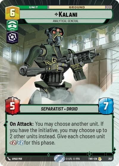 Kalani - Analytical General (Hyperspace) 357 Twilight of the Republic Star Wars card