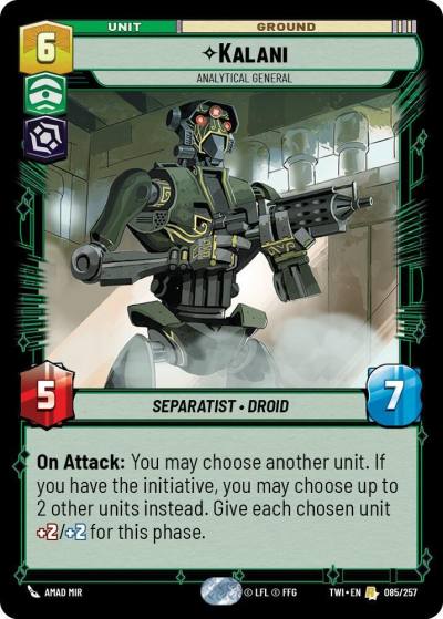 Kalani - Analytical General 085/257 Twilight of the Republic Star Wars card