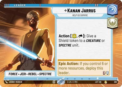 Kanan Jarrus - Help Us Survive (Hyperspace) 268 Legends of the Force Star Wars card