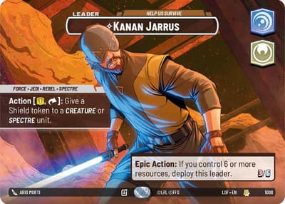 Kanan Jarrus - Help Us Survive (Showcase) 1008 Legends of the Force Star Wars card