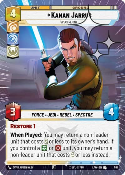 Kanan Jarrus - Spectre One (Hyperspace Foil) 591 A Lawless Time Star Wars card