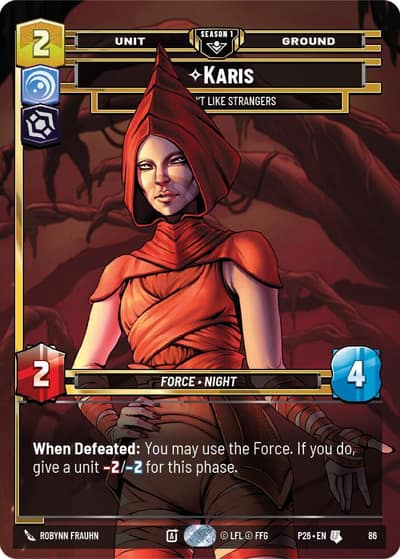 Karis - We Don't Like Strangers (86) 86 Sector and Regional Promos: Season 1 Star Wars card