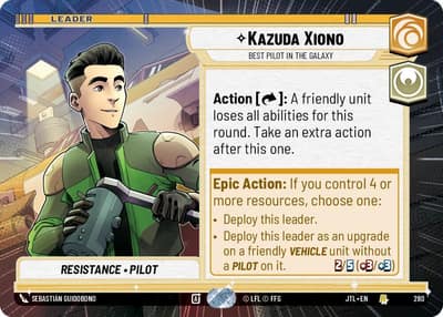 Kazuda Xiono - Best Pilot in the Galaxy (Hyperspace) 280 Jump to Lightspeed Star Wars card