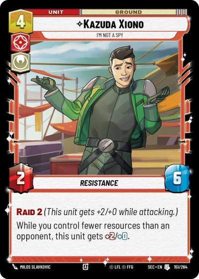 Kazuda Xiono - I'm Not A Spy 151/264 Secrets of Power Star Wars card