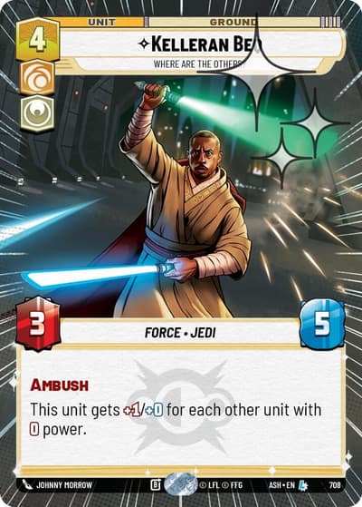 Kelleran Beq - Where are the Others? (Hyperspace Foil) 708 Ashes of the Empire Star Wars card