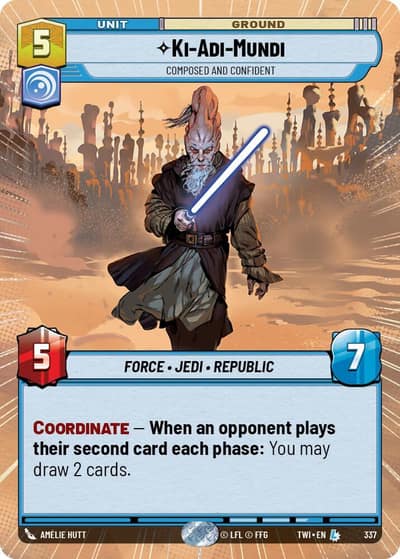 Ki-Adi-Mundi - Composed and Confident (Hyperspace) 337 Twilight of the Republic Star Wars card