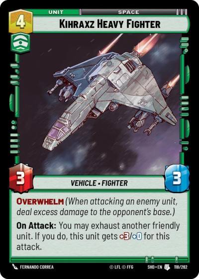 Kihraxz Heavy Fighter 118/262 Shadows of the Galaxy Star Wars card