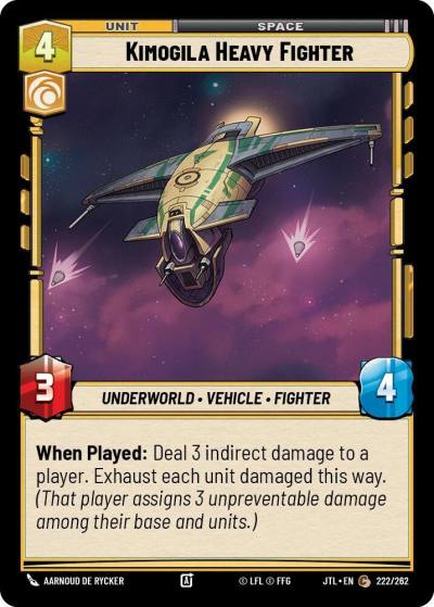 Kimogila Heavy Fighter 222/262 Jump to Lightspeed Star Wars card