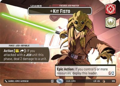 Kit Fisto - Focused Jedi Master (Showcase) 1015 Legends of the Force Star Wars card