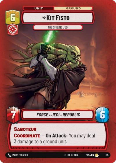 Kit Fisto - The Smiling Jedi 54 Organized Play Promos Star Wars card