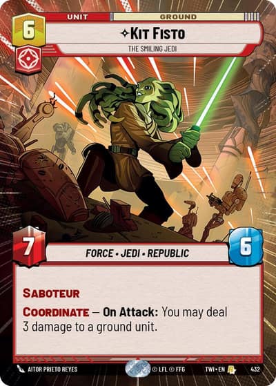 Kit Fisto - The Smiling Jedi (Hyperspace) 432 Twilight of the Republic Star Wars card