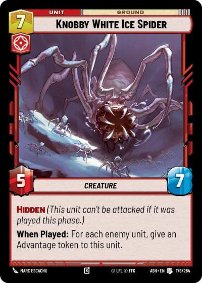 Knobby White Ice Spider 178/264 Ashes of the Empire Star Wars card
