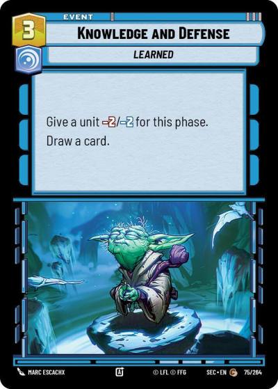 Knowledge and Defense 75/264 Secrets of Power Star Wars card