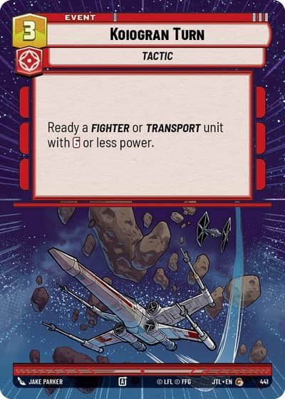 Koiogran Turn (Hyperspace) 441 Jump to Lightspeed Star Wars card