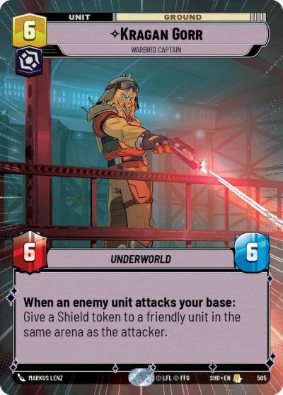 Kragan Gorr - Warbird Captain (Hyperspace) 505 Shadows of the Galaxy Star Wars card