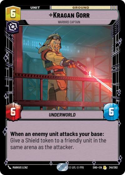 Kragan Gorr - Warbird Captain 241/262 Shadows of the Galaxy Star Wars card