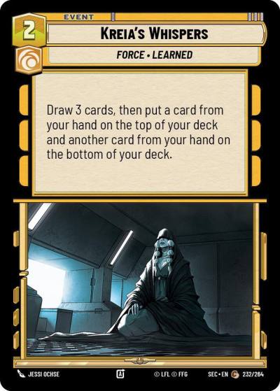 Kreia's Whispers 232/264 Secrets of Power Star Wars card