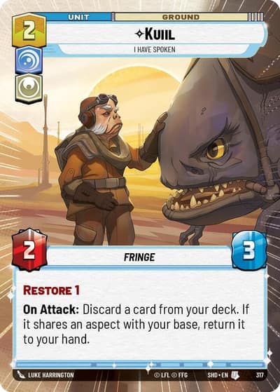Kuiil - I Have Spoken (Hyperspace) 317 Shadows of the Galaxy Star Wars card