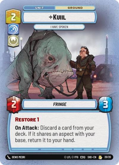 Kuiil - I Have Spoken 20/20 Shadows of the Galaxy: Weekly Play Promos Star Wars card