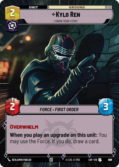 Kylo Ren - I Know Your Story (Hyperspace Foil) 969 Legends of the Force Star Wars card