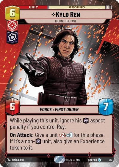 Kylo Ren - Killing the Past (Hyperspace) 410 Shadows of the Galaxy Star Wars card