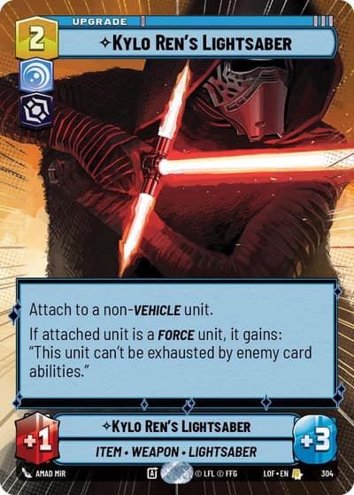 Kylo Ren's Lightsaber (Hyperspace) 304 Legends of the Force Star Wars card