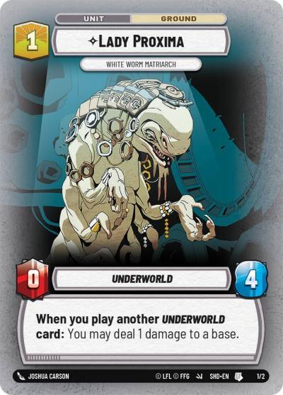 Lady Proxima - White Worm Matriarch 45659 Store Showdown Promos Star Wars card