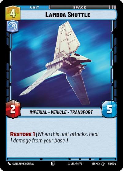 Lambda Shuttle 58/104 Intro Battle Hoth Star Wars card